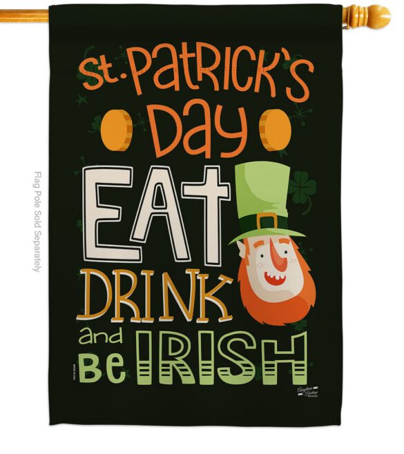Be Irish - St Patrick Spring Vertical Impressions Decorative Flags HG137315 Made In USA - Image 3