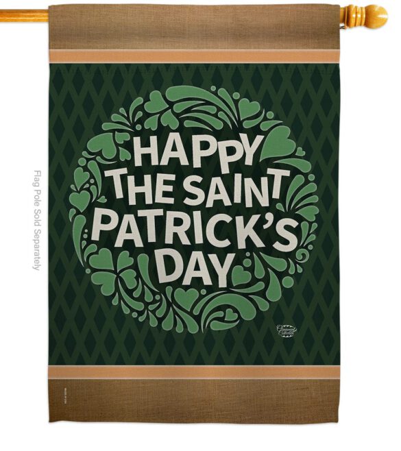 Happy St. Patrick's Day - St Patrick Spring Vertical Impressions Decorative Flags HG191084 Made In USA - Image 2