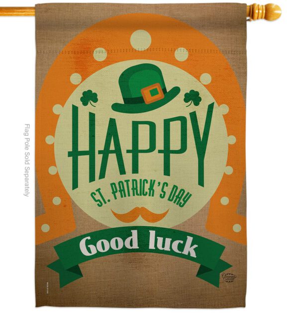 Good Luck St. Patrick's Day - St Patrick Spring Vertical Impressions Decorative Flags HG191098 Made In USA - Image 2