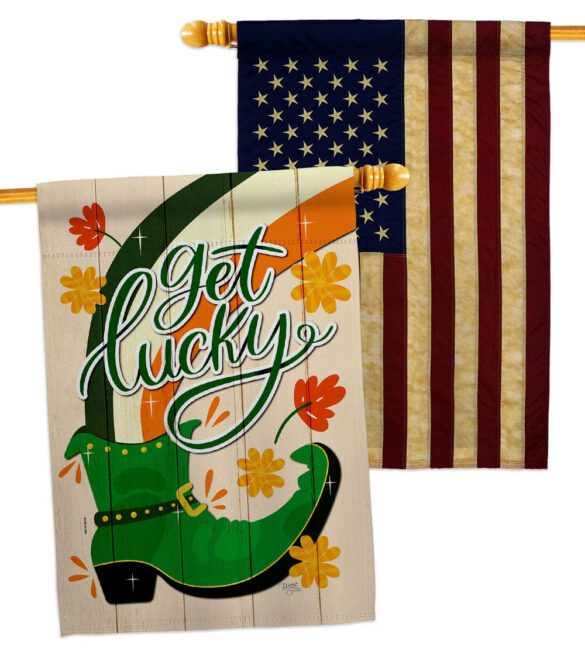 Get Lucky Boot - St Patrick Spring Vertical Impressions Decorative Flags HG120035 Made In USA - Image 8
