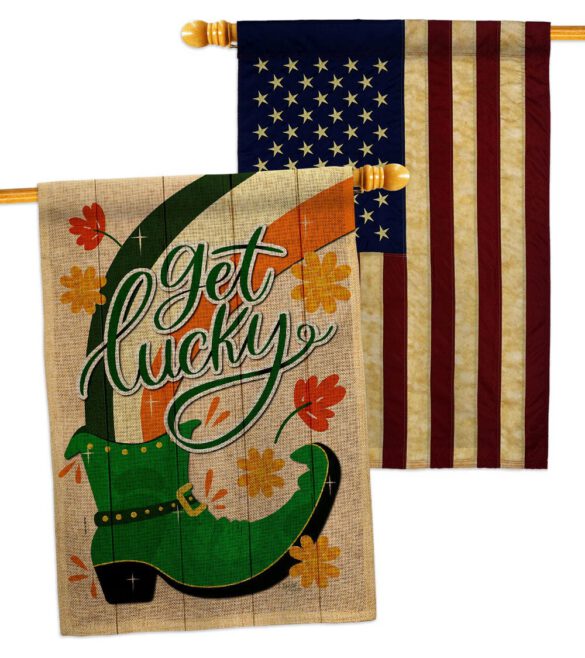 Get Lucky Boot - St Patrick Spring Vertical Impressions Decorative Flags HG120035 Made In USA - Image 29