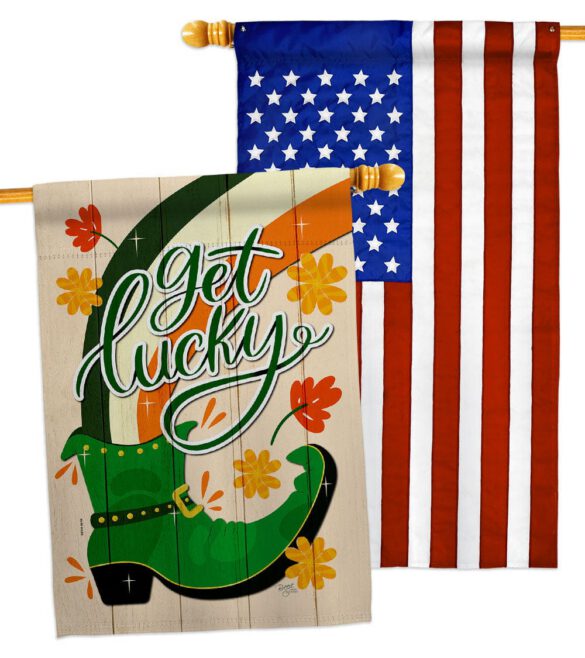 Get Lucky Boot - St Patrick Spring Vertical Impressions Decorative Flags HG120035 Made In USA - Image 10