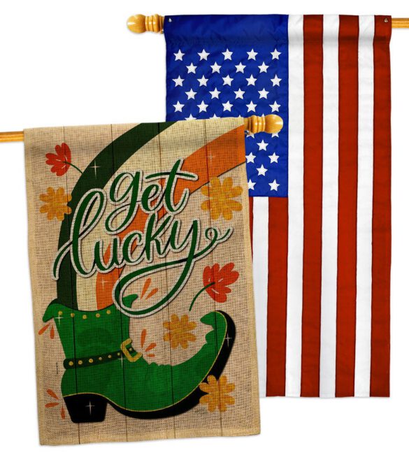 Get Lucky Boot - St Patrick Spring Vertical Impressions Decorative Flags HG120035 Made In USA - Image 31