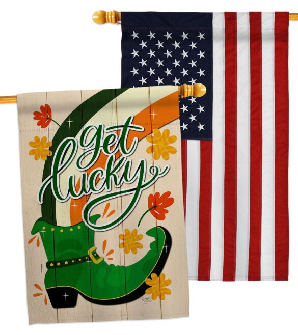 Get Lucky Boot - St Patrick Spring Vertical Impressions Decorative Flags HG120035 Made In USA - Image 15