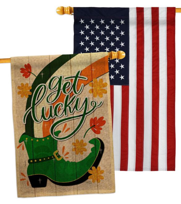 Get Lucky Boot - St Patrick Spring Vertical Impressions Decorative Flags HG120035 Made In USA - Image 36