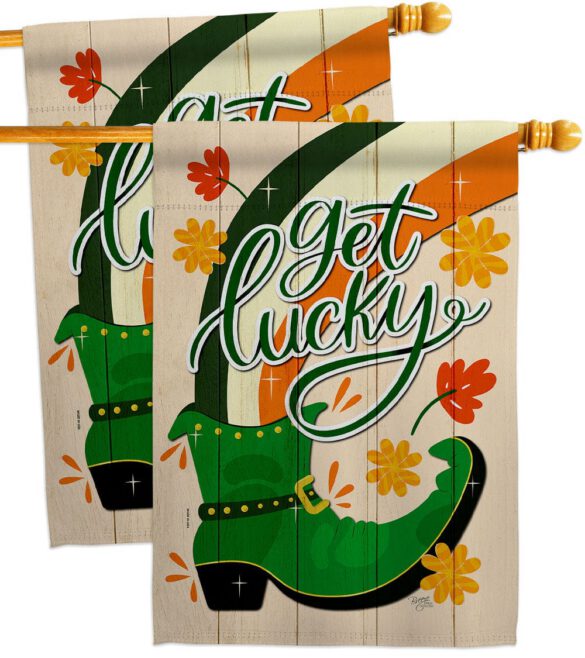 Get Lucky Boot - St Patrick Spring Vertical Impressions Decorative Flags HG120035 Made In USA - Image 12