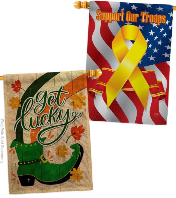 Get Lucky Boot - St Patrick Spring Vertical Impressions Decorative Flags HG120035 Made In USA - Image 35