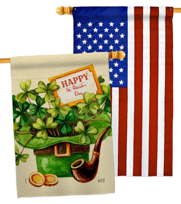 Cover and Hat - St Patrick Spring Vertical Impressions Decorative Flags HG130323 Made In USA - Image 10
