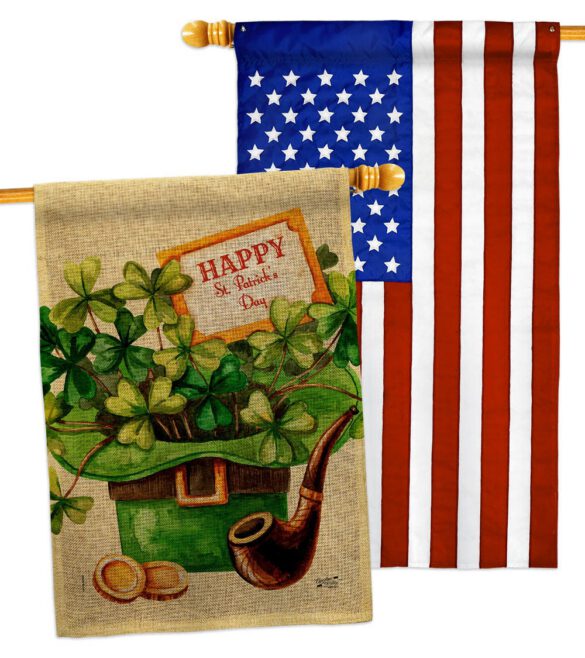 Cover and Hat - St Patrick Spring Vertical Impressions Decorative Flags HG130323 Made In USA - Image 31
