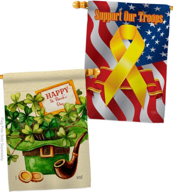 Cover and Hat - St Patrick Spring Vertical Impressions Decorative Flags HG130323 Made In USA - Image 14