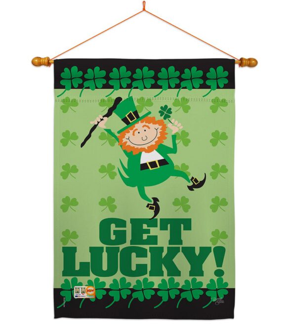 Get Lucky - St Patrick Spring Vertical Impressions Decorative Flags HG102028 Made In USA - Image 14