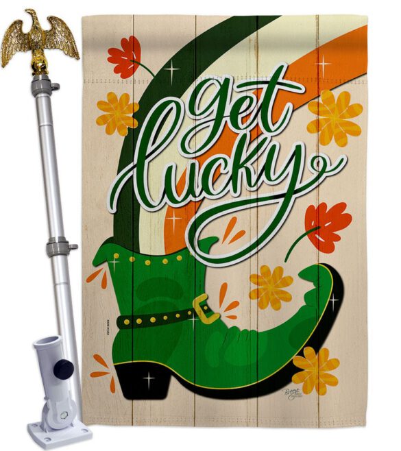Get Lucky Boot - St Patrick Spring Vertical Impressions Decorative Flags HG120035 Made In USA - Image 20