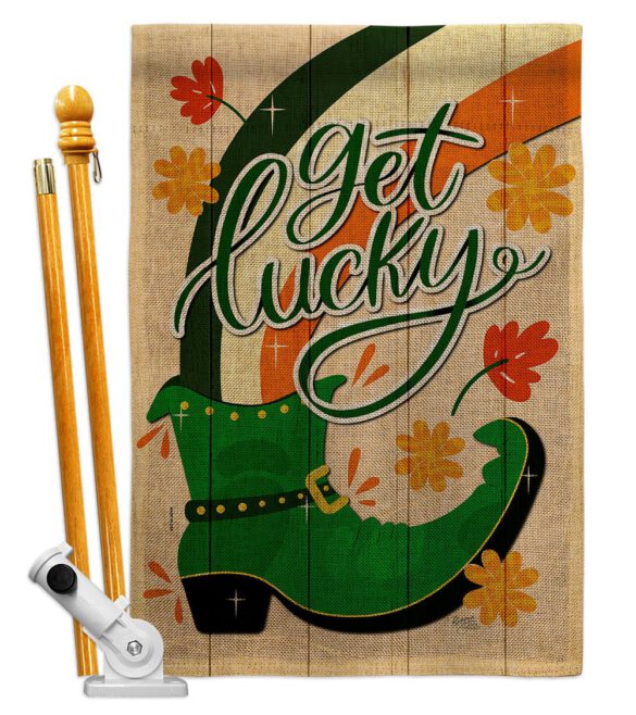 Get Lucky Boot - St Patrick Spring Vertical Impressions Decorative Flags HG120035 Made In USA - Image 26