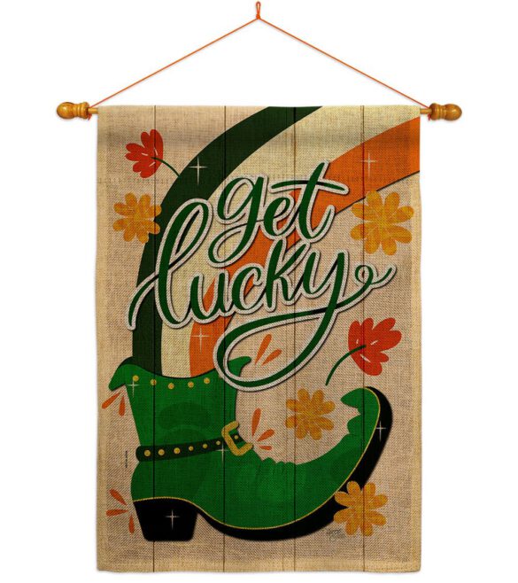 Get Lucky Boot - St Patrick Spring Vertical Impressions Decorative Flags HG120035 Made In USA - Image 42