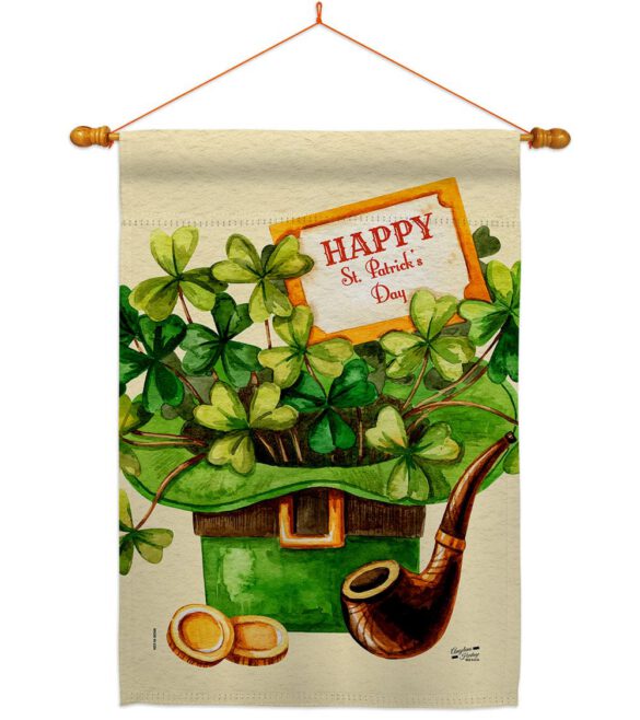 Cover and Hat - St Patrick Spring Vertical Impressions Decorative Flags HG130323 Made In USA - Image 21