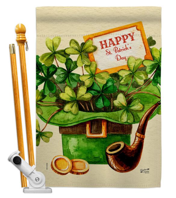 Cover and Hat - St Patrick Spring Vertical Impressions Decorative Flags HG130323 Made In USA - Image 5
