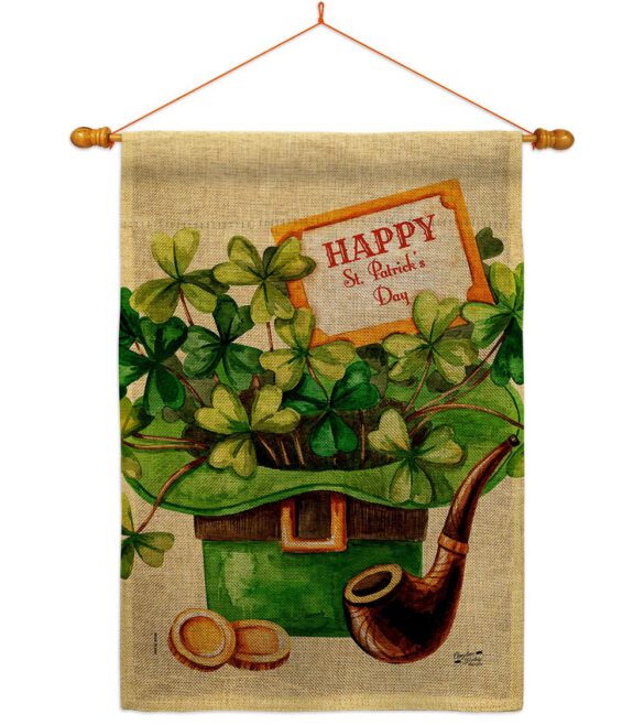 Cover and Hat - St Patrick Spring Vertical Impressions Decorative Flags HG130323 Made In USA - Image 42