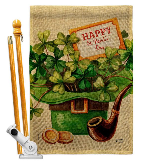 Cover and Hat - St Patrick Spring Vertical Impressions Decorative Flags HG130323 Made In USA - Image 26