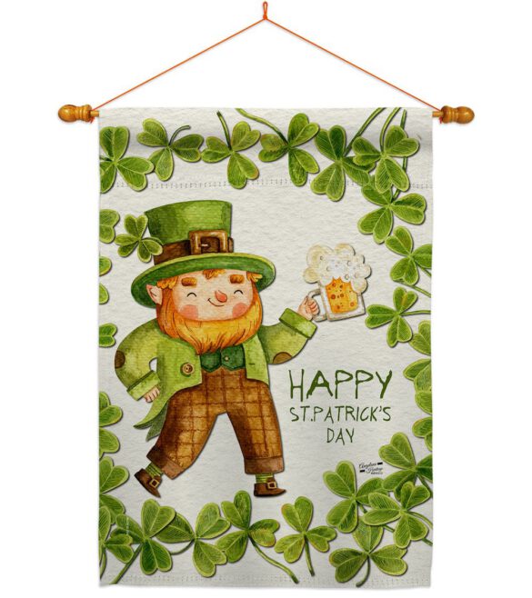 Happy Leprechaun - St Patrick Spring Vertical Impressions Decorative Flags HG137401 Made In USA - Image 10