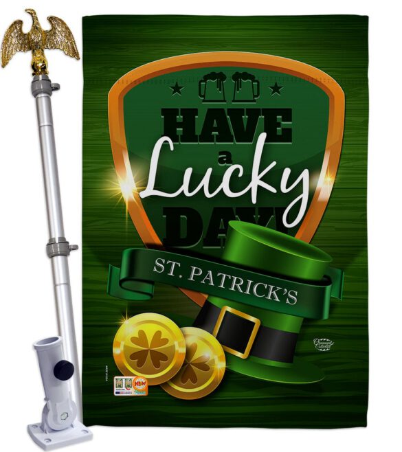 Have A Lucky Day - St Patrick Spring Vertical Impressions Decorative Flags HG192157 Made In USA - Image 13