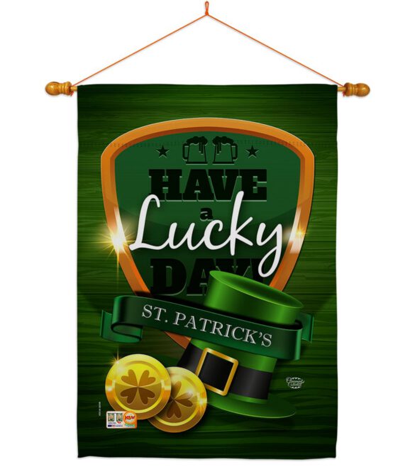 Have A Lucky Day - St Patrick Spring Vertical Impressions Decorative Flags HG192157 Made In USA - Image 14