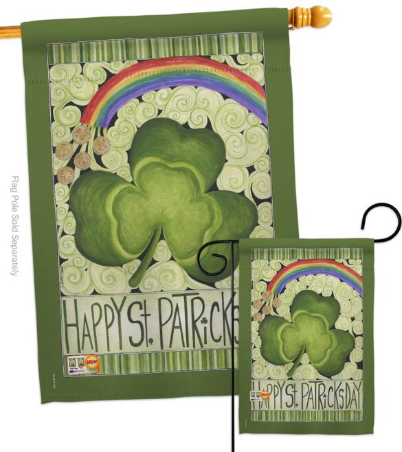 Happy St. Patricks Day - St Patrick Spring Vertical Impressions Decorative Flags HG102054 Made In USA - Image 3