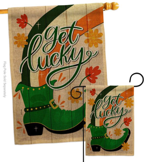 Get Lucky Boot - St Patrick Spring Vertical Impressions Decorative Flags HG120035 Made In USA - Image 24