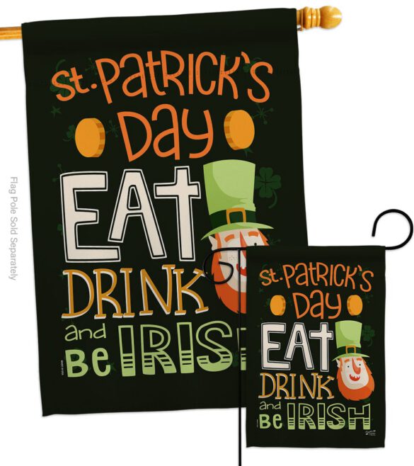 Be Irish - St Patrick Spring Vertical Impressions Decorative Flags HG137315 Made In USA - Image 4