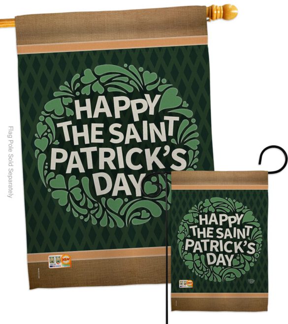 Happy St. Patrick's Day - St Patrick Spring Vertical Impressions Decorative Flags HG191084 Made In USA - Image 3