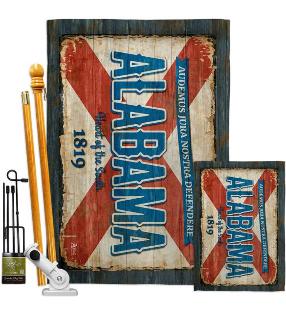 Alabama Vintage - States Americana Vertical Impressions Decorative Flags HG140945 Made In USA - Image 7