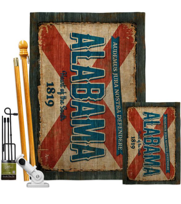 Alabama Vintage - States Americana Vertical Impressions Decorative Flags HG140945 Made In USA - Image 17