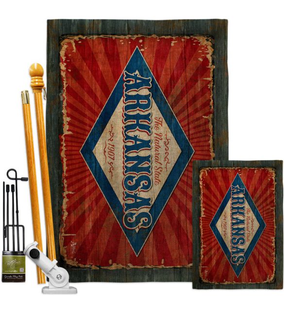 Arkansas Vintage - States Americana Vertical Impressions Decorative Flags HG140948 Made In USA - Image 17