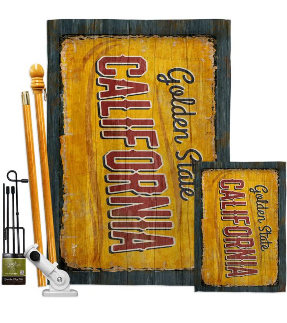 California Vintage - States Americana Vertical Impressions Decorative Flags HG140949 Made In USA - Image 6
