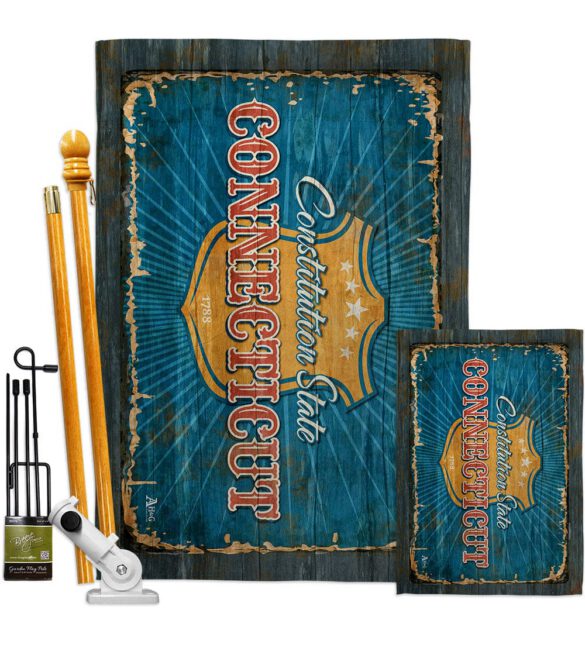 Connecticut Vintage - States Americana Vertical Impressions Decorative Flags HG140951 Made In USA - Image 6