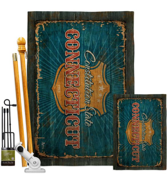 Connecticut Vintage - States Americana Vertical Impressions Decorative Flags HG140951 Made In USA - Image 16