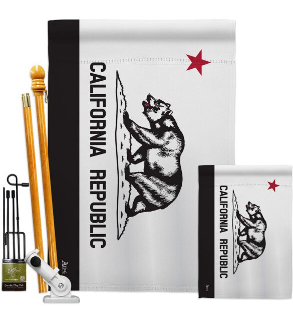Black & White California - States Americana Vertical Impressions Decorative Flags HG140998 Made In USA - Image 6