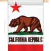 California - States Americana Vertical Applique Decorative Flags HG108050