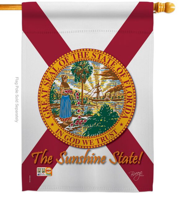 Florida - States Americana Vertical Impressions Decorative Flags HG108082 Made In USA - Image 2