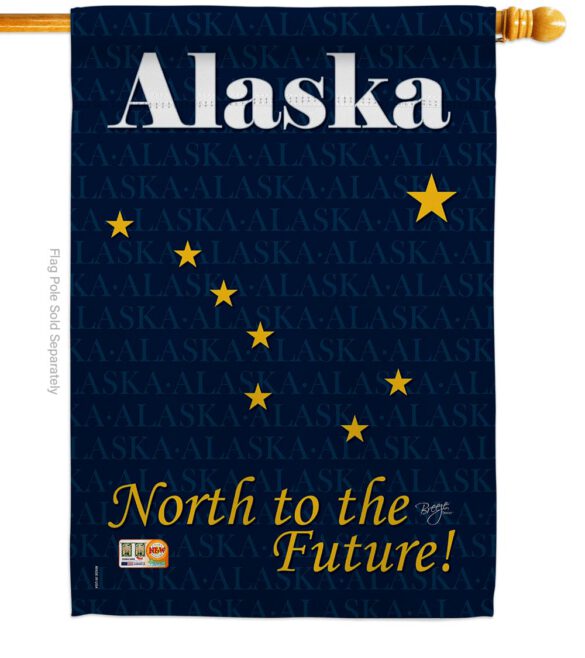 Alaska - States Americana Vertical Impressions Decorative Flags HG108135 Made In USA - Image 3