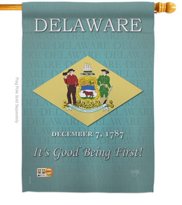 Delaware - States Americana Vertical Impressions Decorative Flags HG108139 Made In USA - Image 2