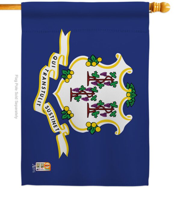 Connecticut - States Americana Vertical Impressions Decorative Flags HG140507 Made In USA - Image 2