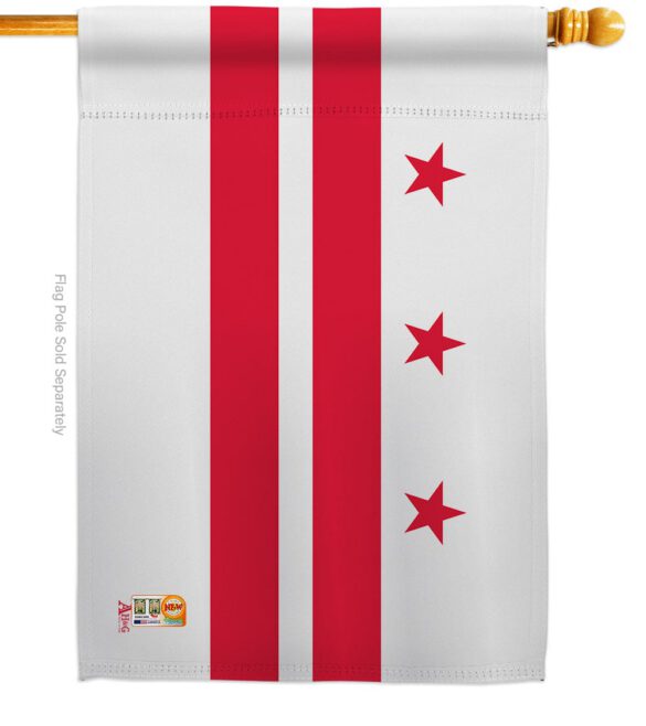 District of Columbia - States Americana Vertical Impressions Decorative Flags HG140509 Made In USA - Image 2