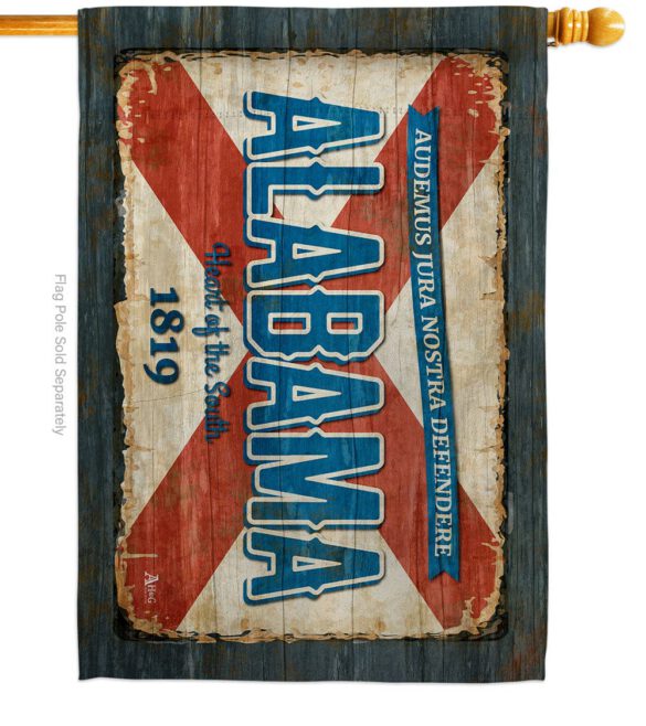 Alabama Vintage - States Americana Vertical Impressions Decorative Flags HG140945 Made In USA - Image 3