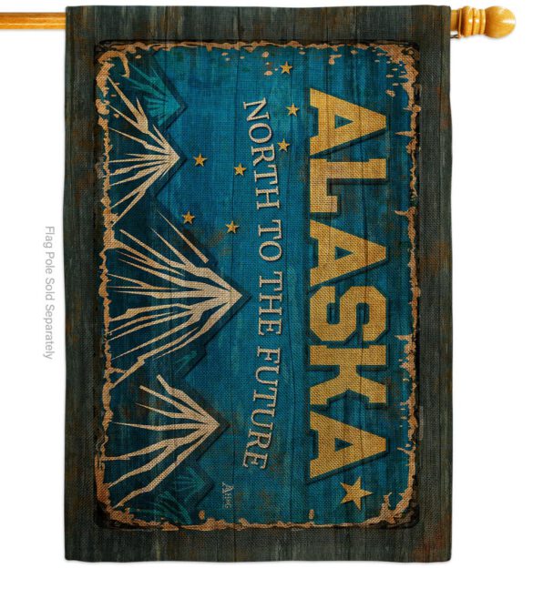 Alaska Vintage - States Americana Vertical Impressions Decorative Flags HG140946 Made In USA - Image 13