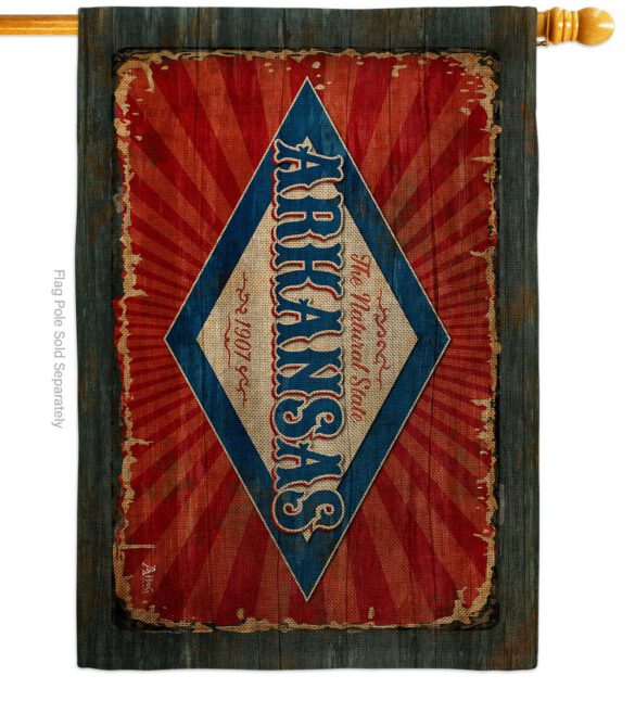 Arkansas Vintage - States Americana Vertical Impressions Decorative Flags HG140948 Made In USA - Image 13