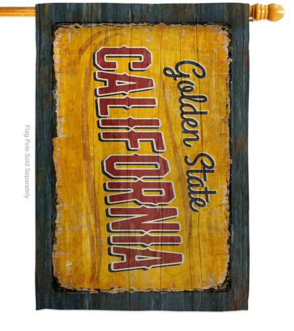 California Vintage - States Americana Vertical Impressions Decorative Flags HG140949 Made In USA - Image 2