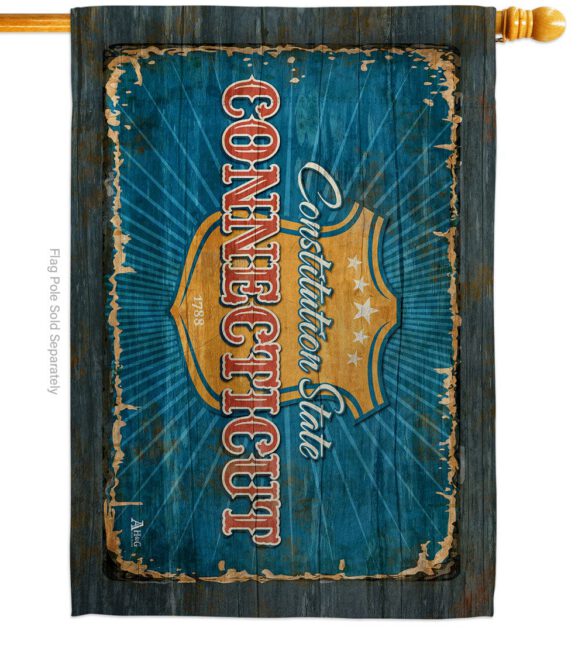 Connecticut Vintage - States Americana Vertical Impressions Decorative Flags HG140951 Made In USA - Image 2
