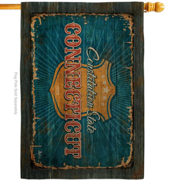 Connecticut Vintage - States Americana Vertical Impressions Decorative Flags HG140951 Made In USA - Image 12