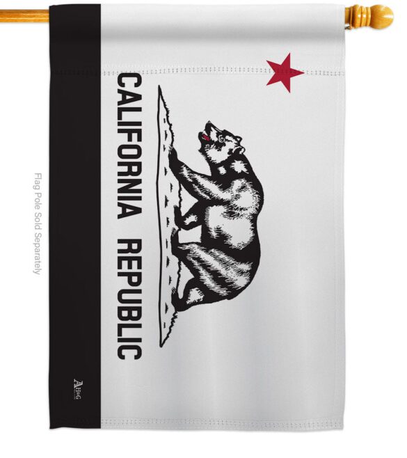 Black & White California - States Americana Vertical Impressions Decorative Flags HG140998 Made In USA - Image 2