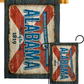 Alabama Vintage - States Americana Vertical Impressions Decorative Flags HG140945 Made In USA